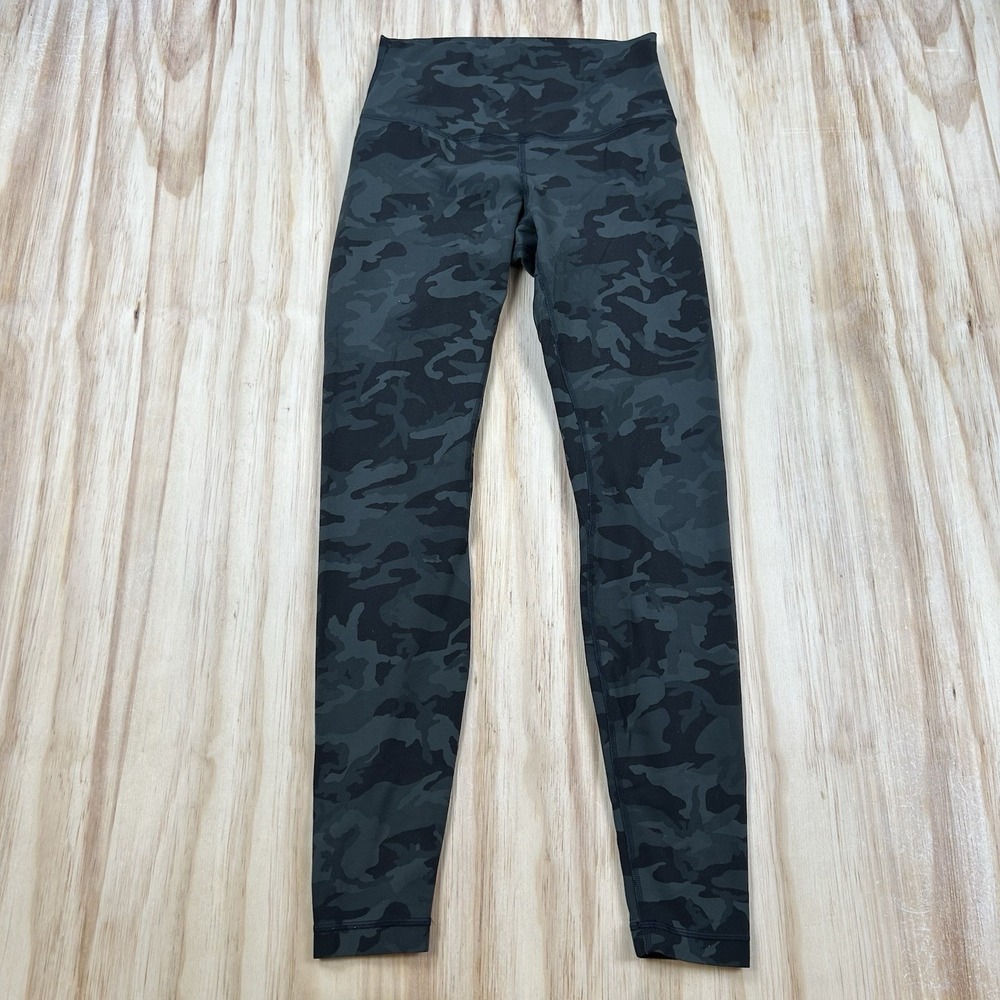 Lululemon Align Pant 28" Women's Size 6 Incognito Camo Multi Green Yoga Leggings